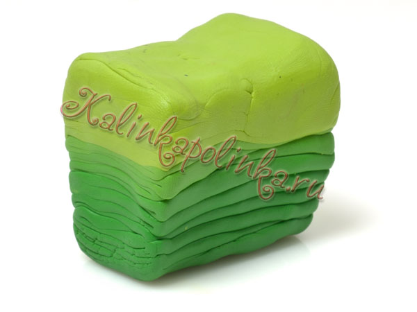 киви из полимерной глины