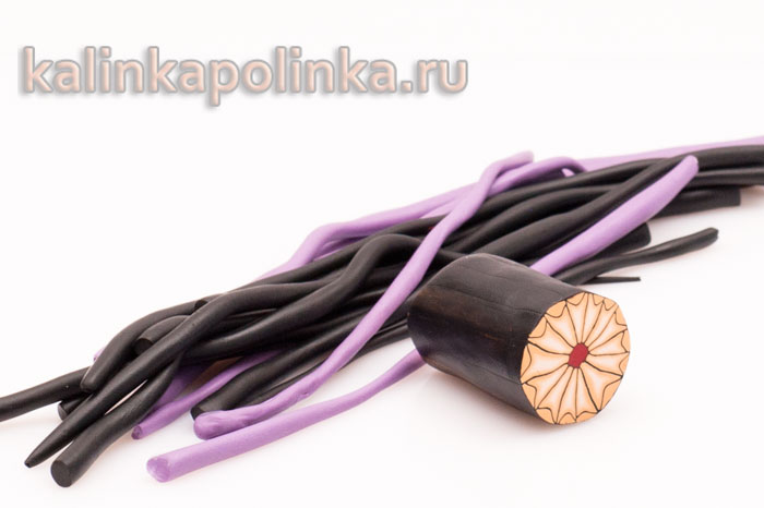 трубочки из полимерной глины для серединки цветка