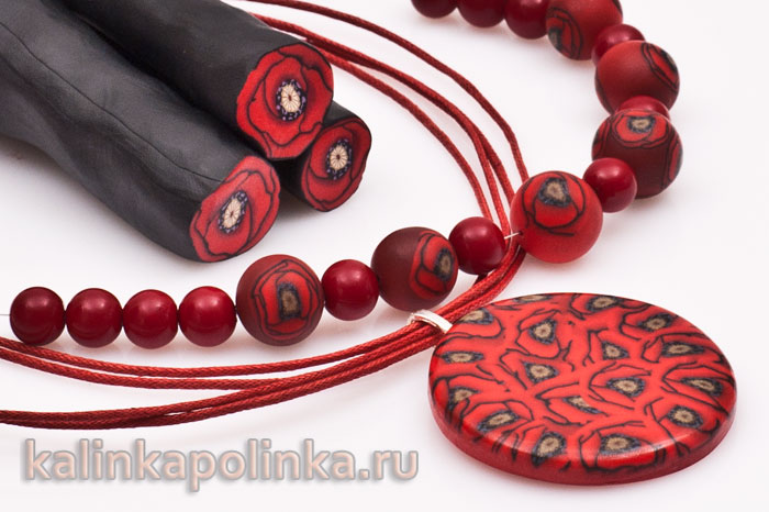кулон из полимерной глины